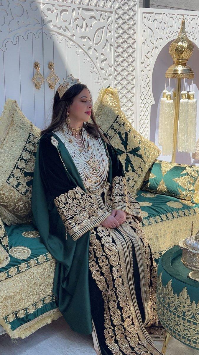 Assise henna verte et or